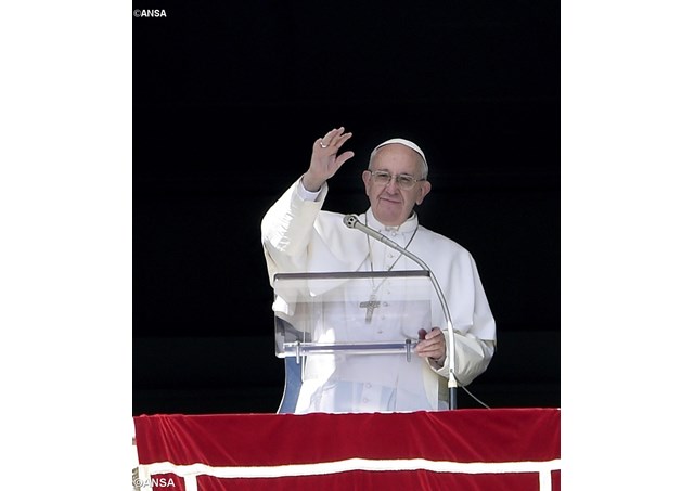 Pope Francis during Sunday Angelus - ANSA